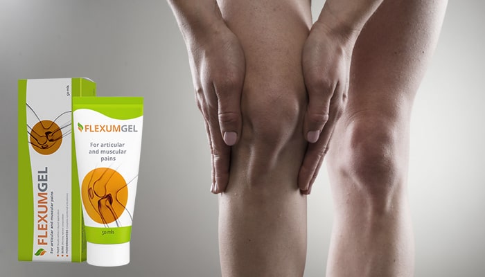 Applicazione di Flexumgel sul ginocchio